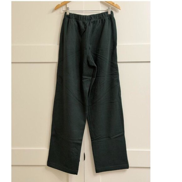 Skims Cotton Fleece Classic Straight Leg Pant in Spruce, Size X-Small - Picture 9 of 9